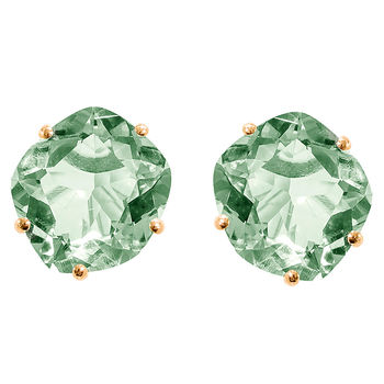 18ct Yellow Gold Vermeil And Fine Gem Stud Earrings, 8 of 11