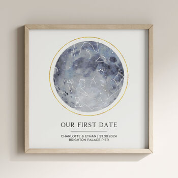 Personalised Star Map, Our First Date Print, 2 of 6