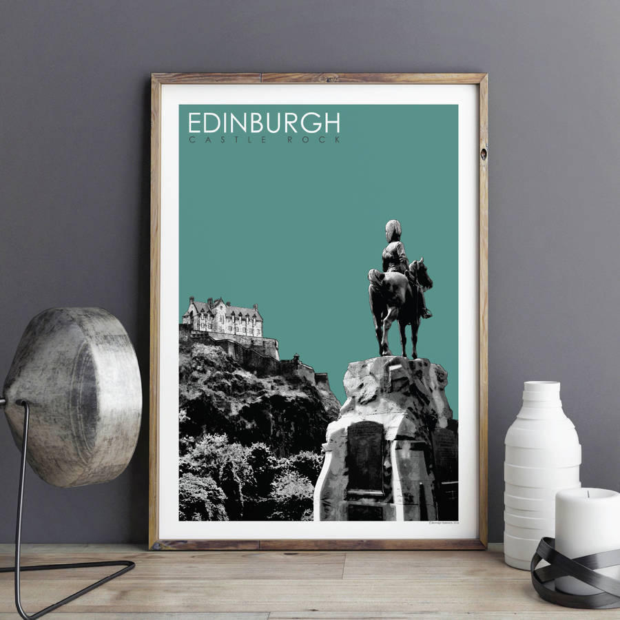 edinburgh city art prints castle rock by bronagh kennedy art prints