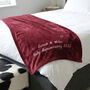 Personalised Ruby Wedding Anniversary Ruby Red Blanket, thumbnail 2 of 6