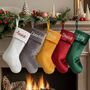 Personalised Velvet Christmas Stocking With Names, thumbnail 1 of 5
