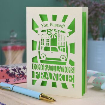 Personalised Papercut Driving Test Card, 2 of 7