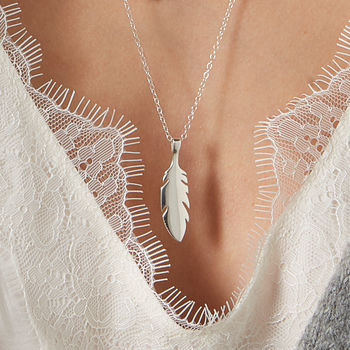 Personalised Feather Message Pendant, 3 of 12