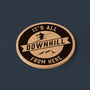 Round Cork Coaster 'It's All Downhill From Here' | Homeware | Tableware | Ski | Skiing Accessory | Mountains, thumbnail 1 of 2