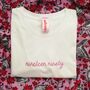 Personalised Birth Year Hand Embroidered T Shirt, thumbnail 1 of 8