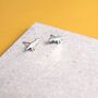 Sterling Silver T Rex Stud Earrings, thumbnail 4 of 6