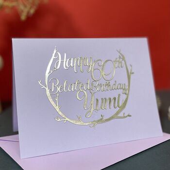 Personalised Belated Birthday Card, 9 of 12