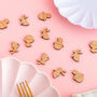 Easter Bunny And Chick Wooden Table Confetti, thumbnail 1 of 4