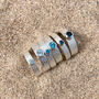 Blue Topaz December Birthstone Ring In Textured Sterling Silver, thumbnail 1 of 11