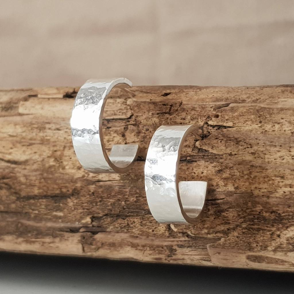 Chunky hoops sterling silver Clearance