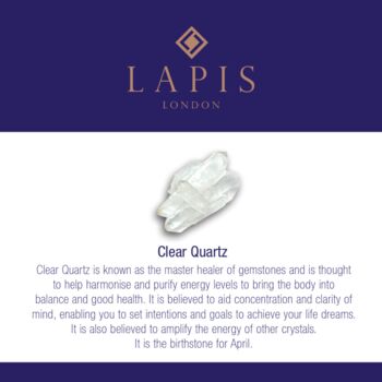 Circle Clear Quartz April Birthstone Earrings, Gold, 3 of 6