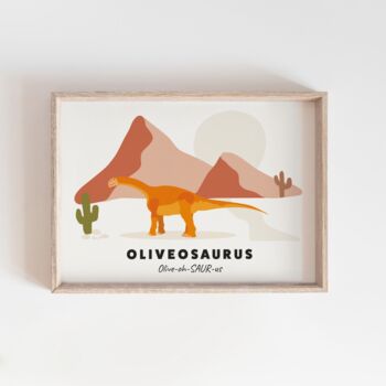 Personalised Dinosaur Name Print, 4 of 4