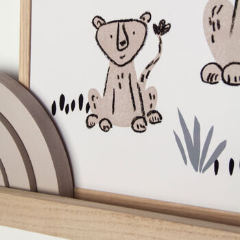 Lion And Cub Children's Art Print, 5 of 5