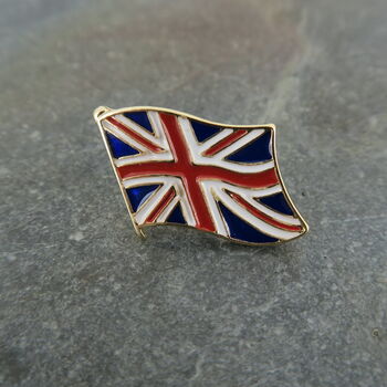 British Union Jack Flag Lapel Pin Brooch, 2 of 6