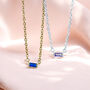 Dainty Baguette Birthstone Necklace, thumbnail 2 of 7