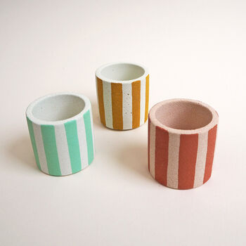 Mini Stripy Pot Choose Your Colours, 5 of 5