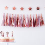 Rose Gold And Matte Pink Tassel Party Garland, thumbnail 1 of 3