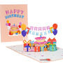 Happy Birthday Cake Pop Up Card For Friends, thumbnail 1 of 5