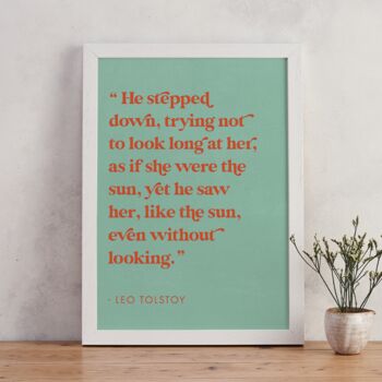 Romantic Quote Art By Leo Tolstoy Valentines Day, 2 of 5