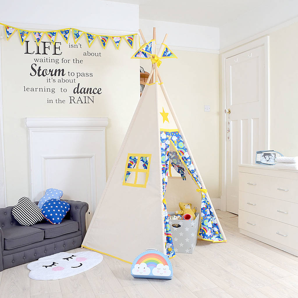 Image of Blue Unicorn Children's Teepee