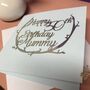Personalised 50th Silver Papercut Birthday Card, thumbnail 3 of 6