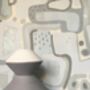 Cubist Jigsaw Wallpaper Soft Dove Grey, thumbnail 1 of 7