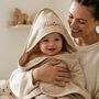Personalised Baby Hooded Towel Embroidered Name Gift, thumbnail 3 of 9