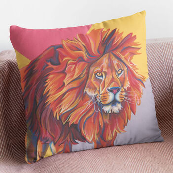 Lion And Cheetah Animal Cushion, 3 of 12