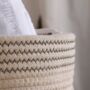 Handwoven Soft Cotton Rope Baskets White And Grey, thumbnail 4 of 5