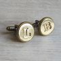 Personalised Bronze And Copper Initial Cufflinks, thumbnail 3 of 12