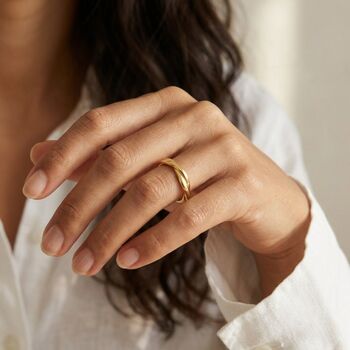 Twist Ring Gold Non Tarnish Waterproof, 3 of 8