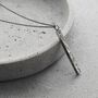 Personalised Men’s Textured Silver Bar Necklace, thumbnail 2 of 4