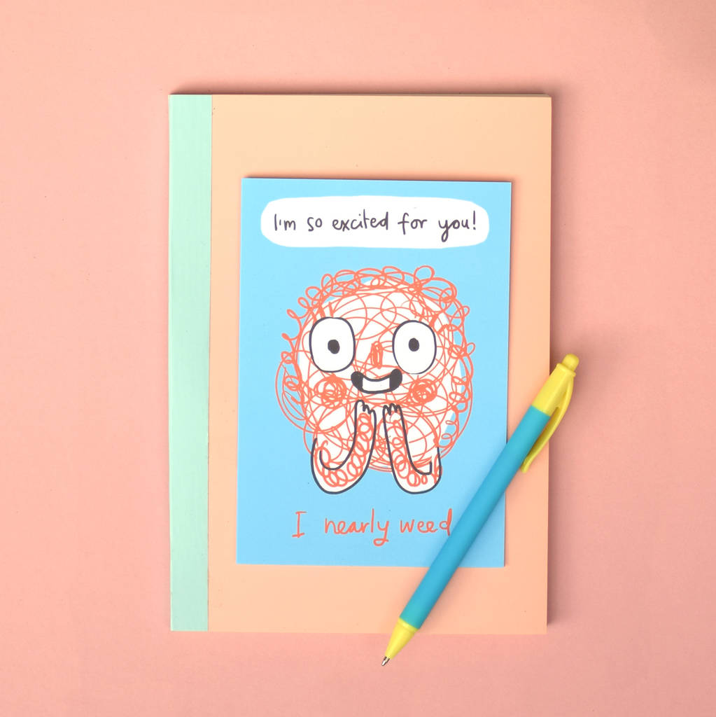 'I'm So Excited' Congratulations Greeting Card