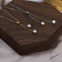 Sterling Silver Genuine Pearl Lariat Necklace, thumbnail 5 of 12