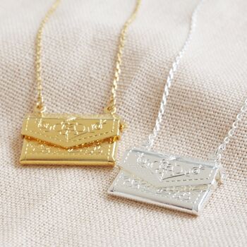 Personalised Graduation Envelope Necklace With Charm, 6 of 10