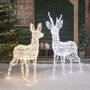 Outdoor Plug In Dual LED Stag And Doe Christmas Figures, thumbnail 4 of 4