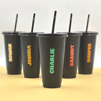 Personalised Party Cup With Straw Kids Birthday Favor, 7 of 11