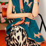 Charming British Terrier Wave Pattern Cotton Blend Scarf, thumbnail 1 of 10