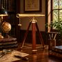 Adjustable 60 Inch Brass Floor Telescope With Wooden Tripod, thumbnail 7 of 7