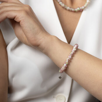 Summer Rose Glass Beaded Bracelet, 2 of 4