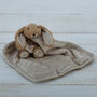 Personalised Embroidery Bunny Brown Soft Baby Soother, thumbnail 8 of 12