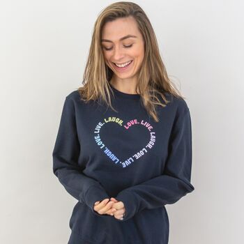 Live Love Laugh Sweatshirt Heather Grey, 2 of 2