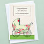 'Pram' Personalised Pregnancy Congratulations Card, thumbnail 2 of 5