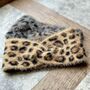 Cosy Leopard Print Winter Headband, thumbnail 1 of 4