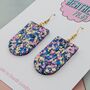Classic Glitter Spring Drop Statement Resin Earrings, thumbnail 4 of 8