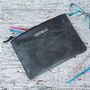 Personalised Black Buffalo Leather Pouch, thumbnail 2 of 4