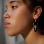 Black Onyx Deco Statement Earrings, thumbnail 3 of 8