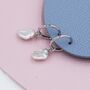 Sterling Silver Irregular Shaped Baroque Pearl Dangle Hoop Earrings, thumbnail 3 of 12