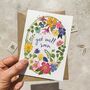 Whimsical Floral Garden Get Well Soon Card, thumbnail 1 of 6