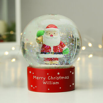 Personalised Santa Snow Globe, 3 of 4